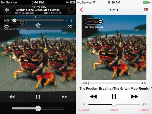 iOS 6 versus iOS 7 iPhone 1 iOS 6 versus iOS 7 iPhone 1